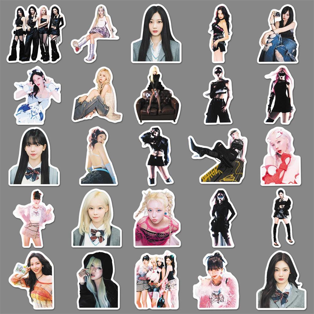 50 Sheets aespa Stickers: Karina Star Girl Group for Cases, Diaries, and Stationery