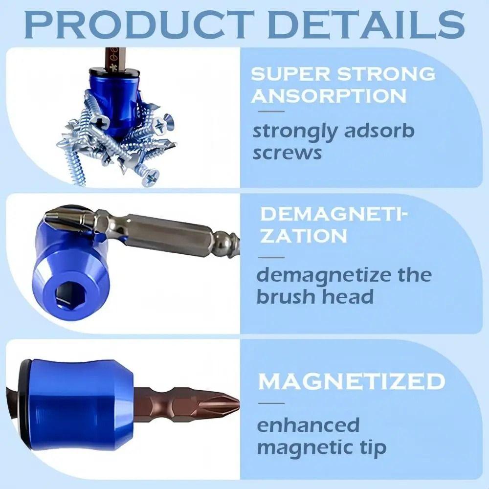 Anti-Slip Screwdriver Magnetizer 3-in-1 Screwdriver Head Magnetic Ring  Mechanics