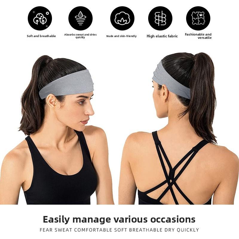 New Running Sports Headband Yoga Fitness Tennis Elastic Antiperspirant Sweat Absorbing Head Band Hair Helmet Lining Strap