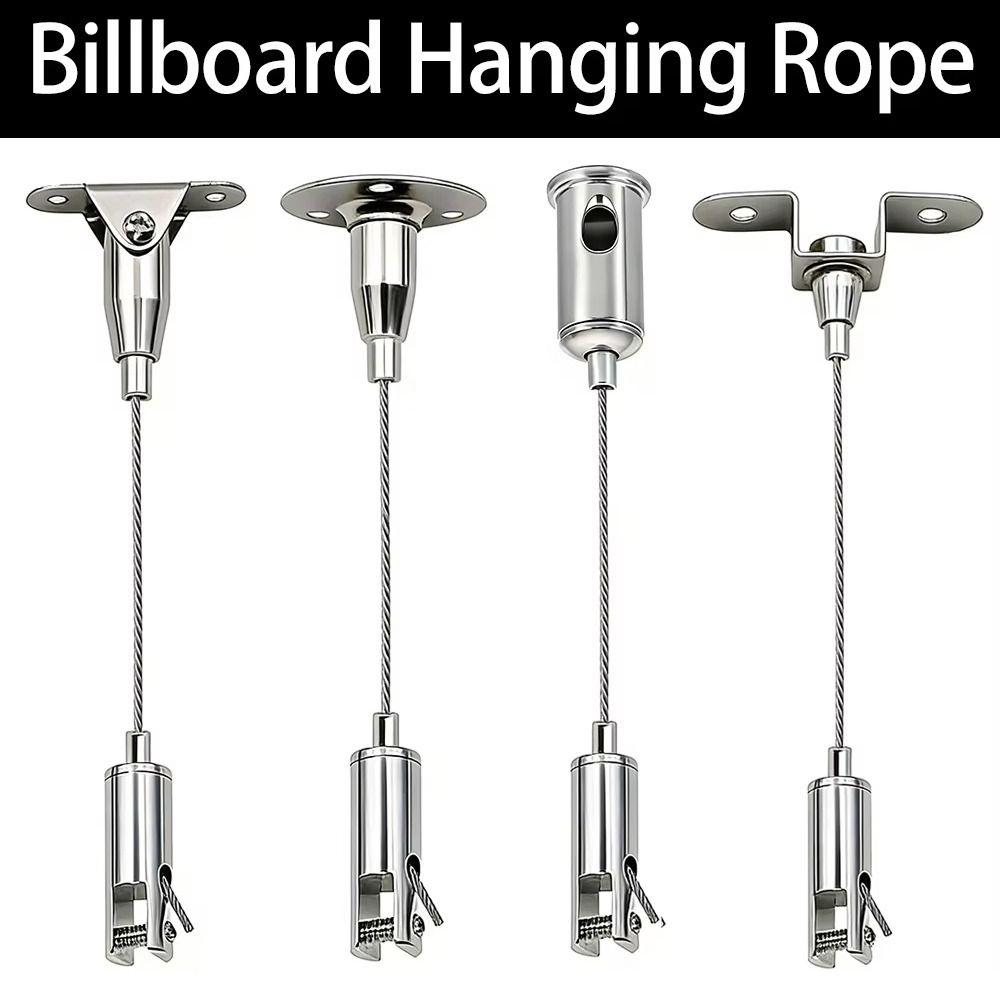1Pcs Adjustable Spring Hook Wire Rope Suspension Kit for Lighting Fixtures and Picture Decoration