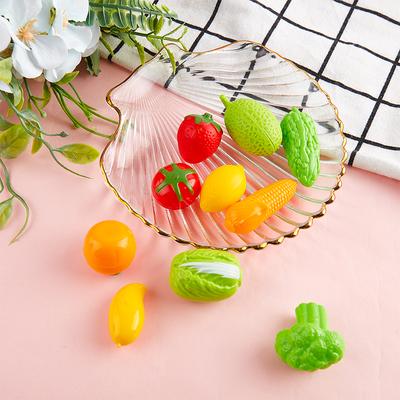 10 Stück Mini Simulations-Obst Gemüse Spielzeug Kinder Rollenspiel Puppenhaus-Zubehör
