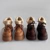 Fur Integrated Simple Snow Boots Women's 2025 Winter New Velvet Heightening Platform Internet Celebrity Warm Versatile Cotton Shoes
