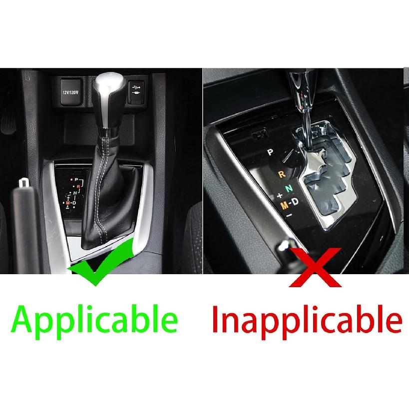 Echte Premium-Kohlefaser-Auto-Mittelkonsolen-Schaltknauf-Panel-Rahmenverkleidung Weicher Aufkleber Kompatibel mit Toyota Corolla/Levin 2014 2015 2016 2017 2018
