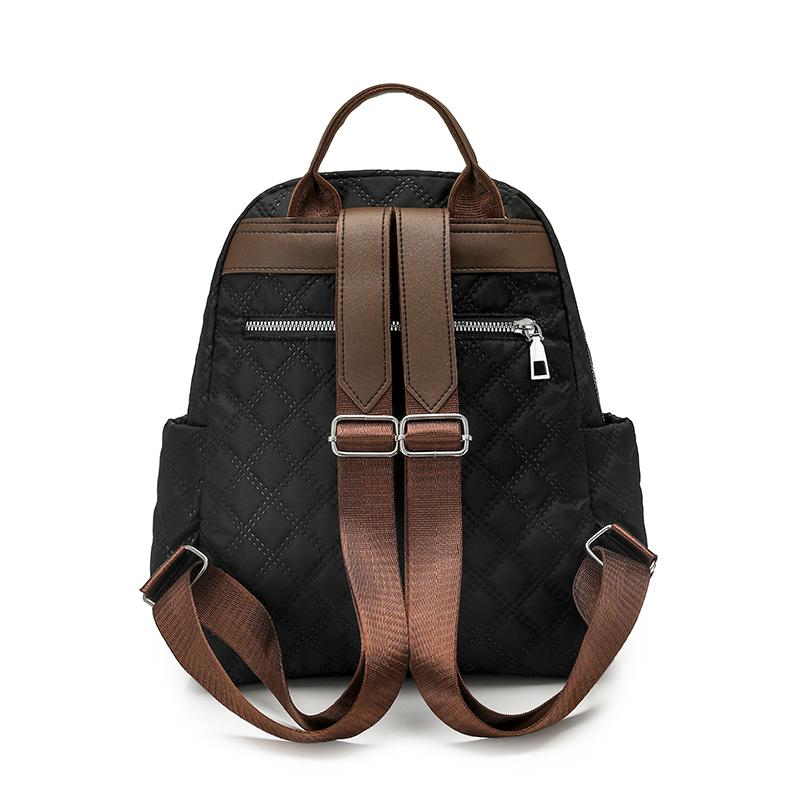 Rhomboid Quilted Backpack Women's Large Capacity Backpack