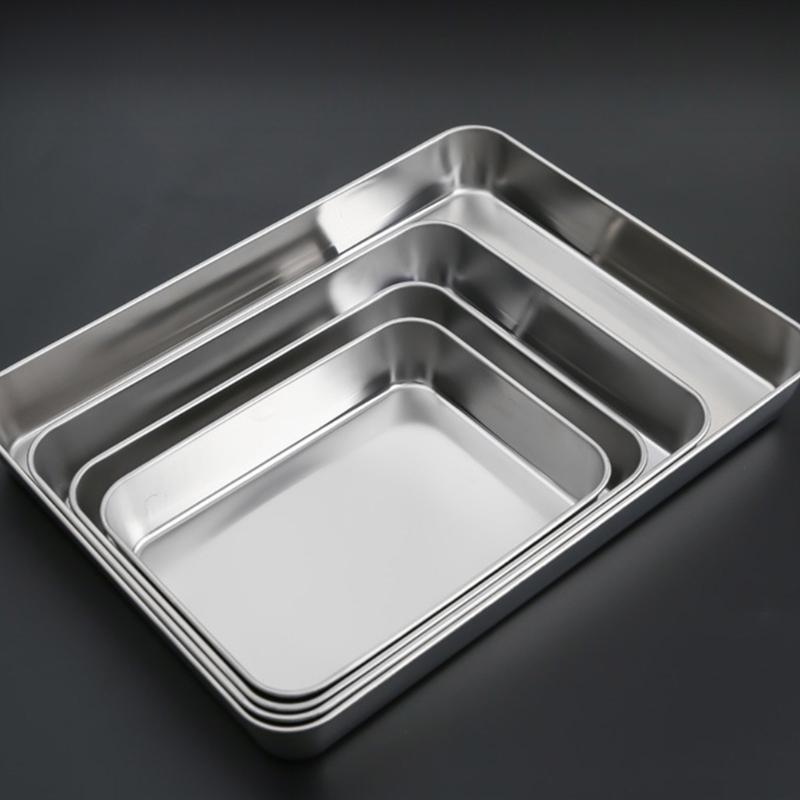 Stainless Steel Roasting Baking Pan And Wire Rack Set For Uniform Cooking Durable Rusts Resistant Easy To Clean Surfaces