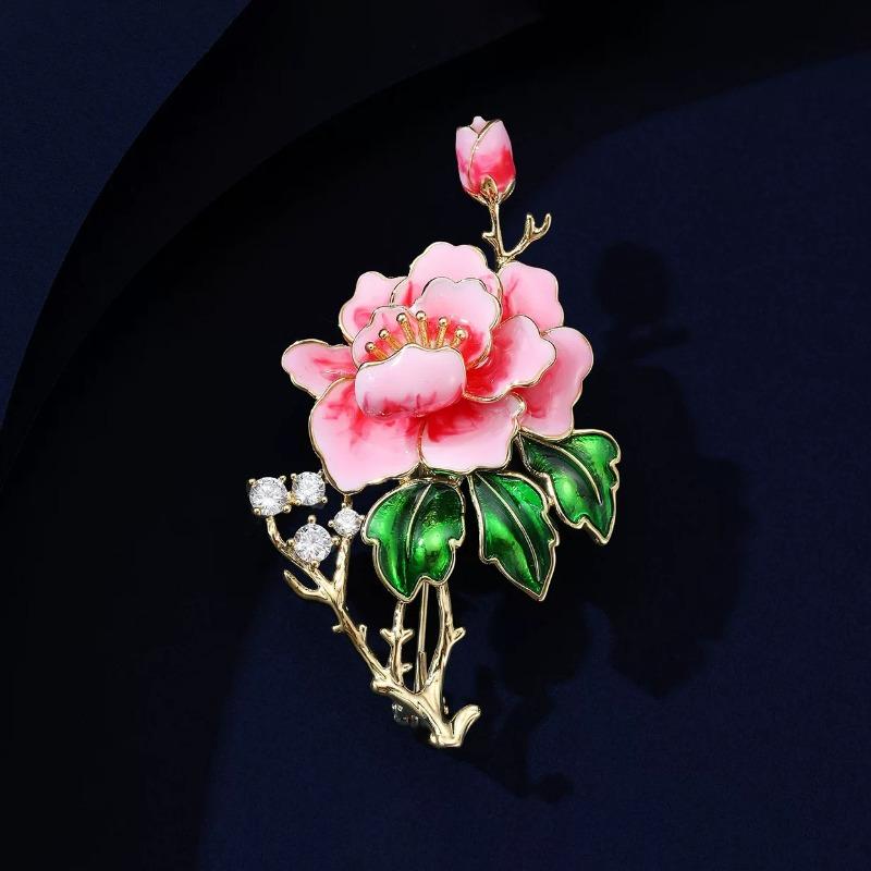 New Chinese-style Peony Flower Brooch or Corsage, Elegant and Luxurious, Exquisite and Delicate Pin.