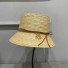 Straw bucket Hat for women Retro Elegant outing  along Straw Hat Basin Hat Sun Protection Sun hat in beach