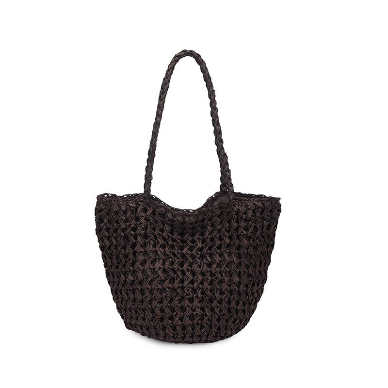 Luxury Retro Woven Hollow Shoulder Tote