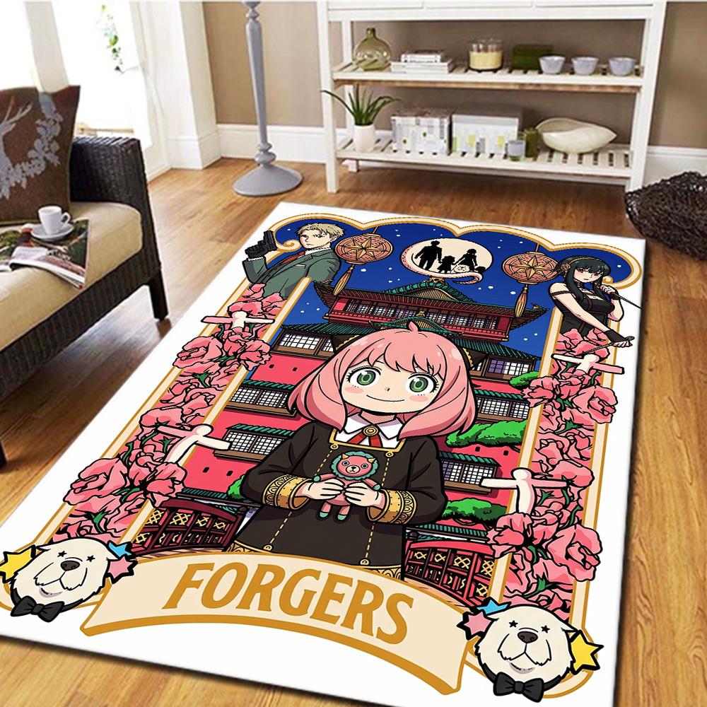 SPY×FAMILY Carpet Floor Mat Home Room Decor Washable Non Slip Large Area Gamer Bedroom YUN6512