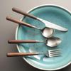 CMAOS 304 Stainless Steel Walnut Handle Spoon Set
