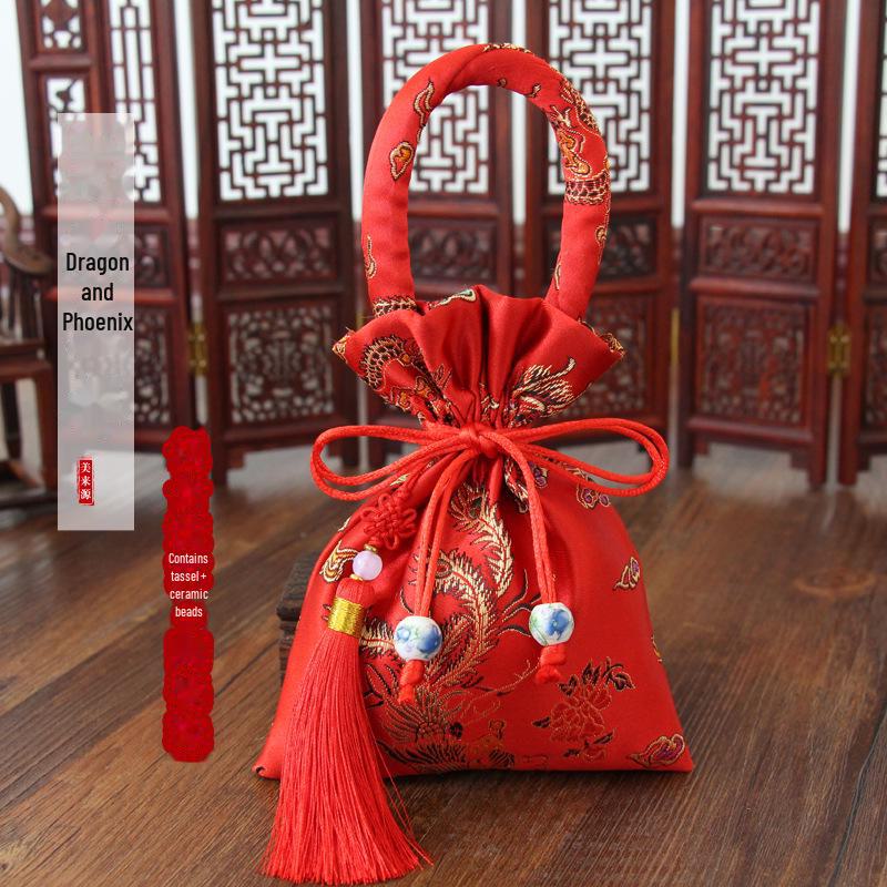 Portable Tassel Wedding Candy Bag - Souvenir Packaging for Weddings and Celebrations