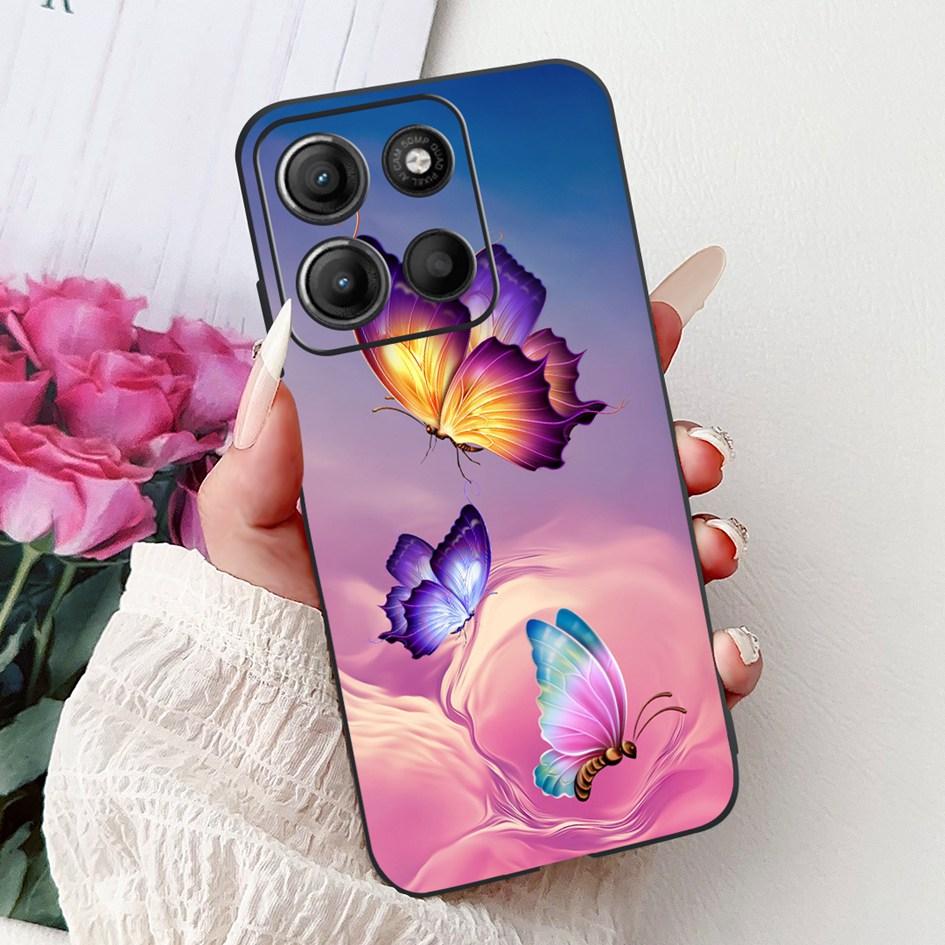 Silicone Case For Motorola Moto G15 G75 2024 Cover Cute Panda Lion Shockproof TPU Phone Cases For MotoG15 MotoG75 G 75 G 15 Etui