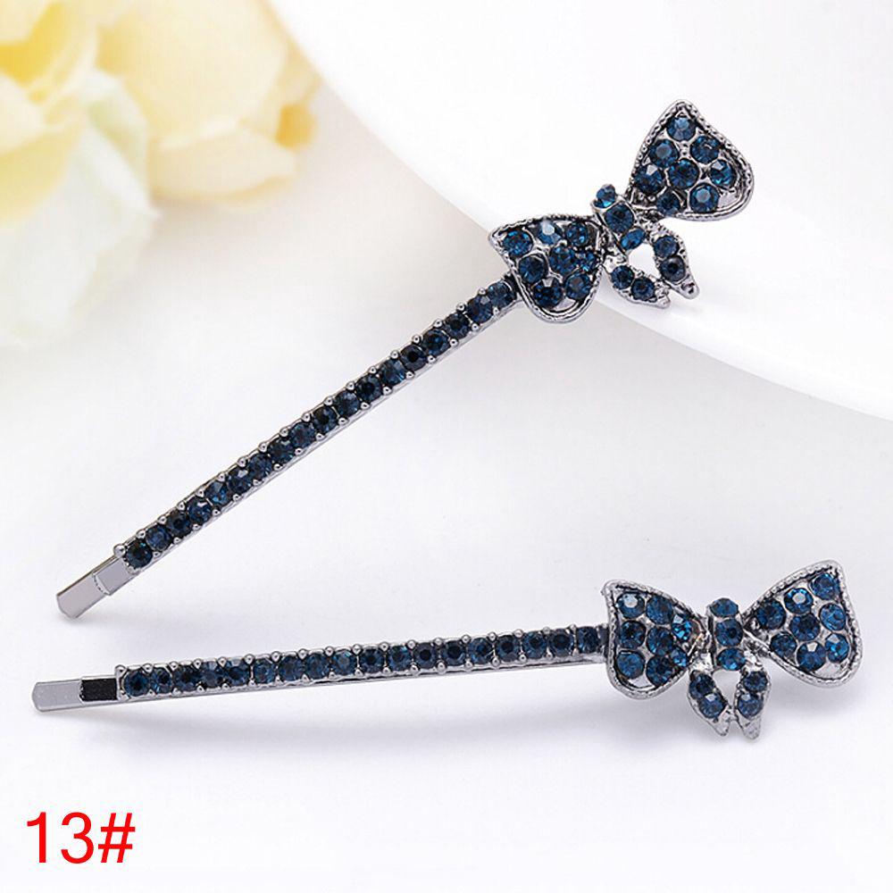 Flowers Shaped Women Girls Barrette Hairpin Bling Headwear Edge Clamp Crystal Rhinestone Hair Clip