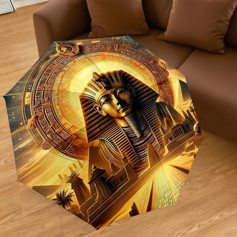 1PC Egyptian Sphinx Umbrella-8-Rib Reinforced Portable Folding Travel Suitable for All Seasons Outdoor Daily Use-H0363