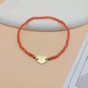 Minimalist Stainless Steel Crystal Bohemian Colored Beaded Heart Bracelet For Women