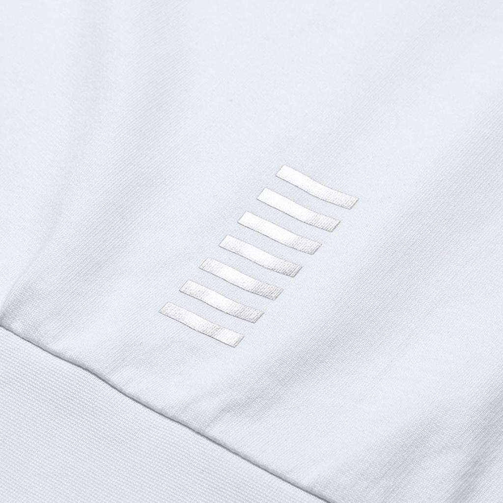 Emporio Armani EA7 Kapuzen-Reißverschluss-Langarm-Sweatshirt mit Letter-Logo-Print Herren Sweatshirt Weiß 8NPM03-PJ05Z-0100