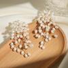 Vintage Imitation Pearls Flower Earrings for Women Luxury Handmade Beading Tassels Long Earring Bridal Wedding Party Jewelry