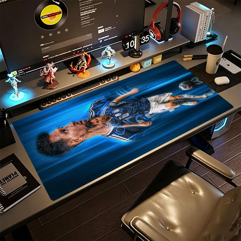 Football Messi Large Mouse Pad Desk Mouse Pad Office Mouse Mats Non-Slip Rubber Base Gaming Accessories Ideal Gift for Gamers