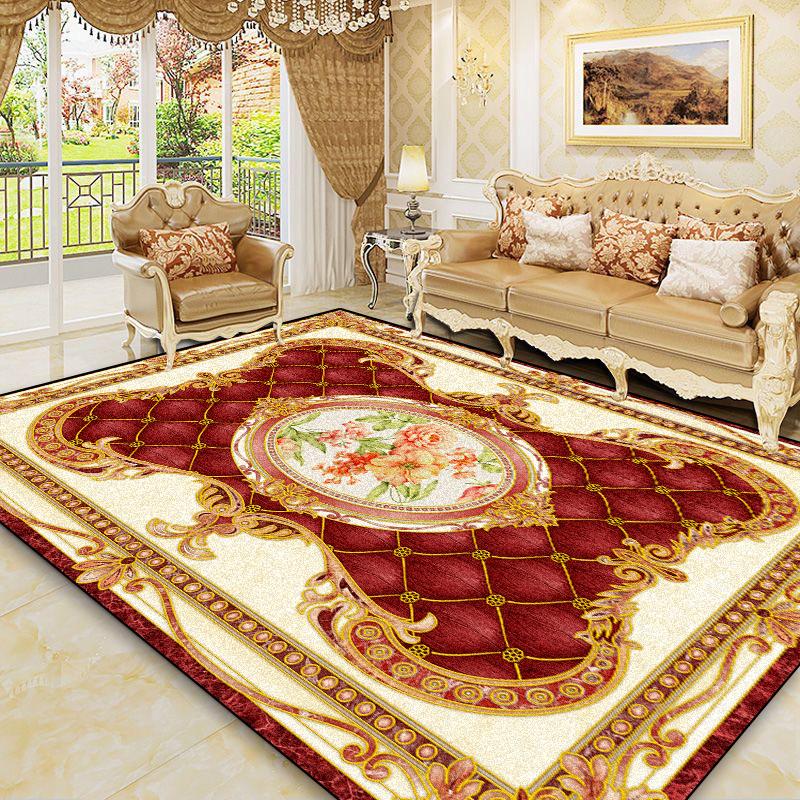 Evropské luxusní koberce pro obývací pokoj 200x300 cm Měkké koberce Dekorace ložnice Domácí šatna Plyšová protiskluzová podložka na podlahu Přizpůsobitelné