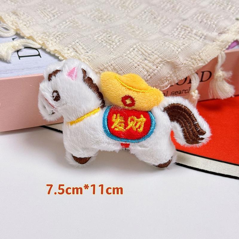 

New Year Horse Keychain Car Ornament With Hanging Rope Creative Bag Charms білий