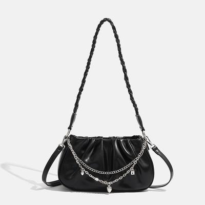 Exklusive Mode-Falten-Wolken-Achseltasche Perlenkette Nische Vielseitig Feen-Stil Schultertasche