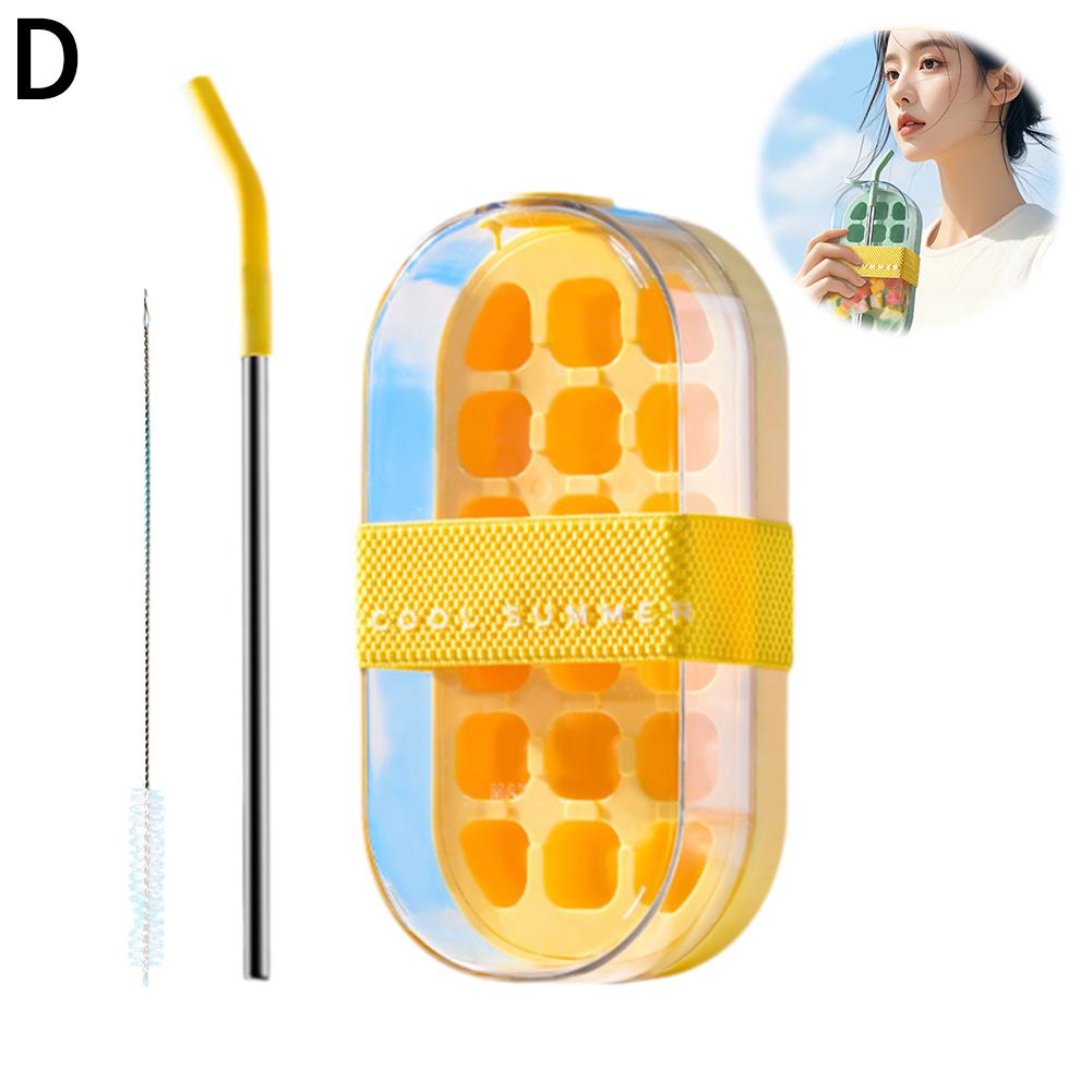 

750 мл модернизированный лоток для кубиков льда бутылка для воды кубик льда своими руками чайник для приготовления напитков двойной сок F1B6 Yellow-1set