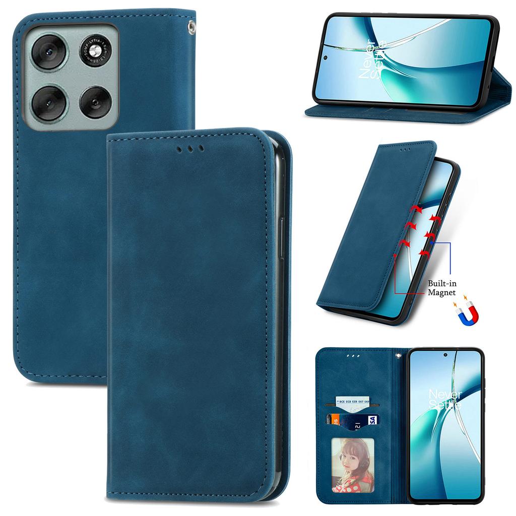 For Motorola Moto G56 5G Leather Case with Card Holder Magnetic Absorption Phone Cover