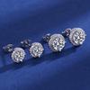 Cubic Zirconia Stud Earrings 1 Carat Diamond Look Earrings Elegant 360° Shiny Jewelry for Daily Wear Party Gift