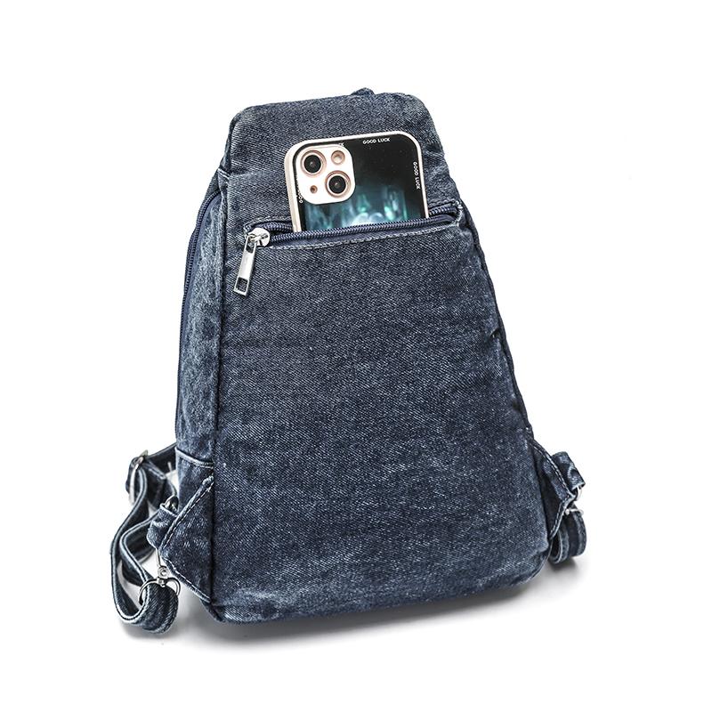Small Backpack Women's Lightweight Retro Large Capacity Chest Bag Multi-function Backpack