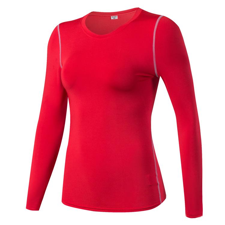 Women's Tight-Fitting Sports Fitness Yoga T-Shirt Moisture Wicking Long-Sleeved Clothes