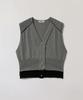 Peullabijeum Layered Knit Vest - Gray