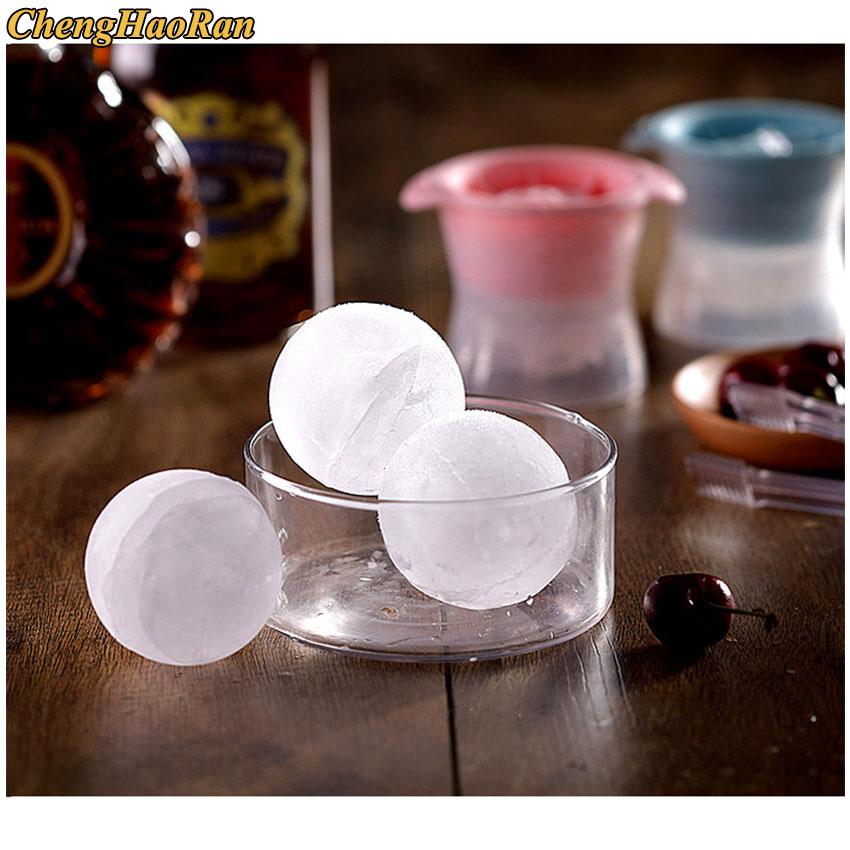 SW 1PC 6cm Big Size Silicone Ice Hockey Mould Round Ball Ice Cube Sphere Whisky Ice Hockey Maker Box DIY Bar Party Kitchen Tools