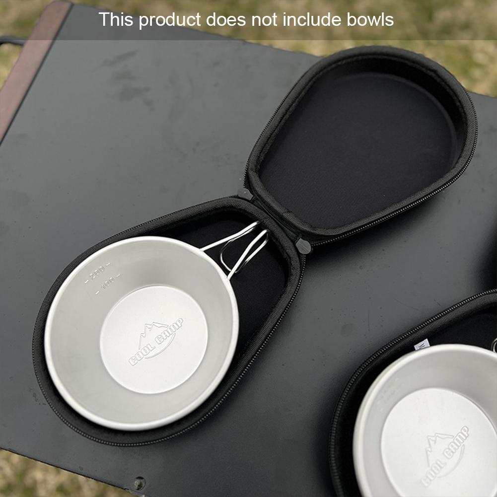 Wodoodporna torba do przechowywania naczyń kempingowych, odporna na wstrząsy, na talerze i miski, mieści 5 misek, pudełko do przechowywania sztućców kempingowych na kemping, piknik