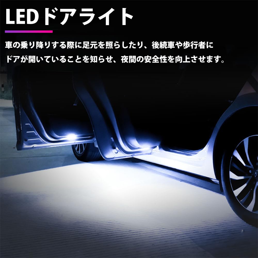 prendre PR-IRLAMP-WH Courtesy Lamp, Set of 2, Door Light, Side Door, LED, Courtesy Lamp,