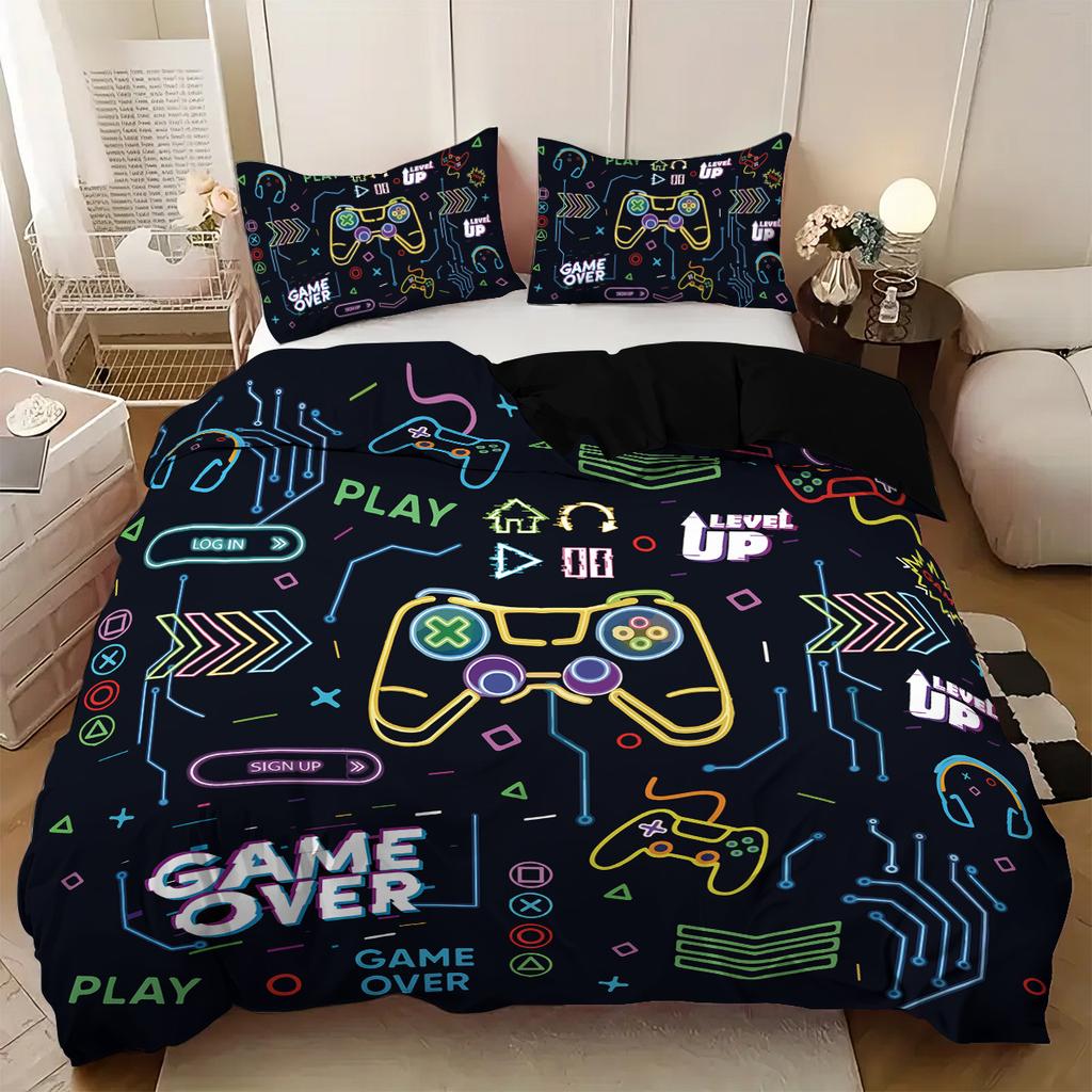 Gifts for teenagers game console Bedding Set game controller Duvet Cover Pillowcase Bedroom Decoratio Single Double Large Siz