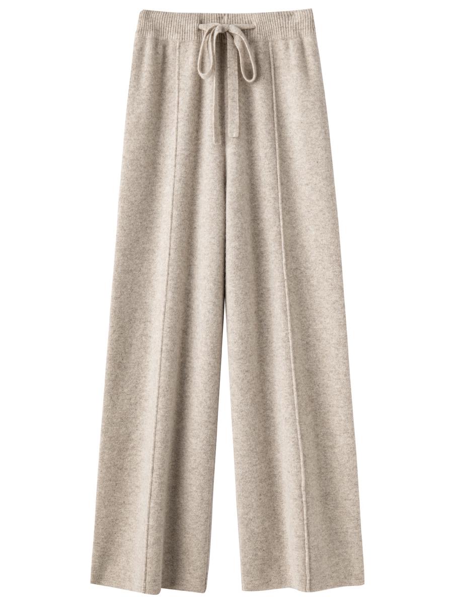 

Women s Wool Knit High-Waisted Wide-Leg Pants - 2025 Autumn/Winter Collection, Flattering Versatile Floor-Length for Casual Wear. XXL (140-150 jin)