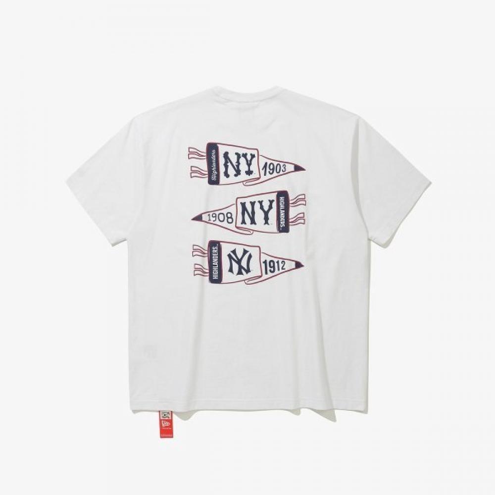 New Era New York Yankees Flag T shirT whiTe 15147544