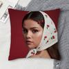 SSelena Gomez Doublesided Printed Square Decorative Cushion Cover for Sofa Living Room Home Decor
