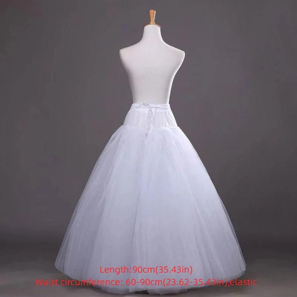 4-Lagen Unterrock Weiß Ballkleid Unterröcke Mode Krinoline Rock Partykleid