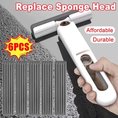 Replacement Refill Heads for Mini Squeeze Mop, Compatible with Most Mini Mop, Washable Microfiber Sponge Pads for Floor, Window, Glass Cleaning
