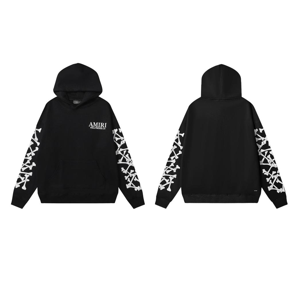 Men's Hooded Sweatshirt - American Trend, Letter Print, Cotton Terry Cloth
