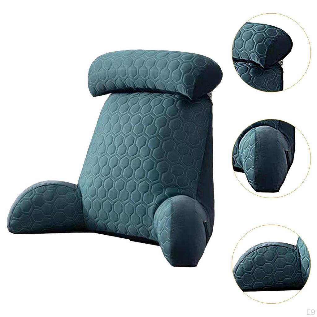Cozy Supportive Reading Pillow for Bed, Lumbar Cushion Relaxing