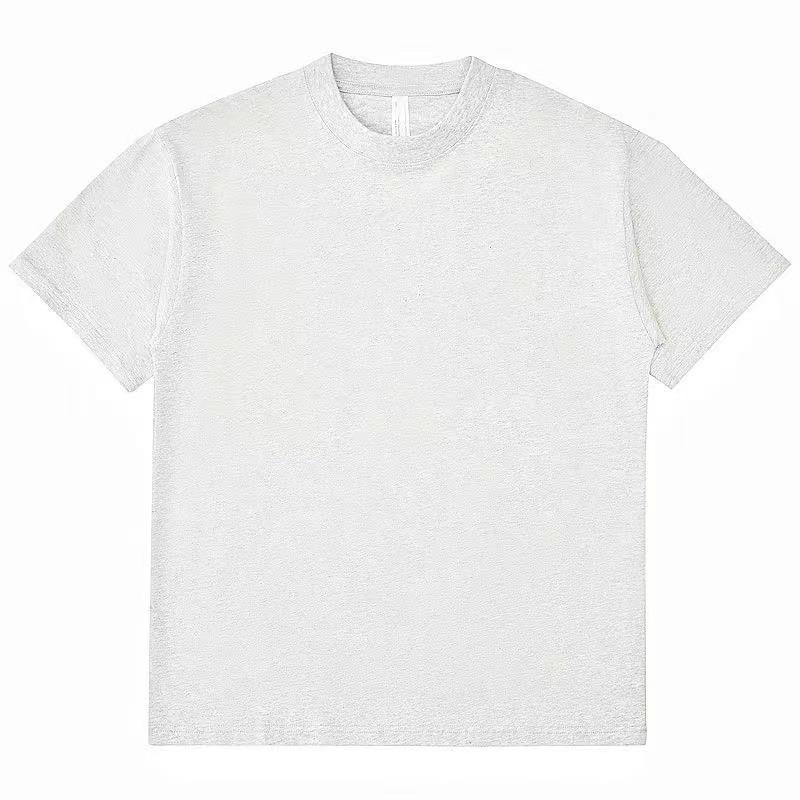 Unisex Oversized Round Neck Summer T-Shirt - Heavyweight, Short-Sleeved, Drop Shoulder Style, All-Match Fashion Top