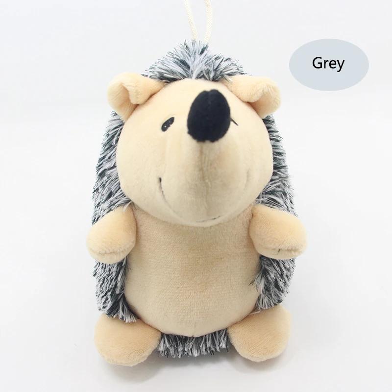 

Мягкие плюшевые игрушки для собак в виде ежика для маленьких/больших собак, интерактивные/пищащие игрушки, устойчивые к укусам и жеванию, аксессуары для домашних животных серый