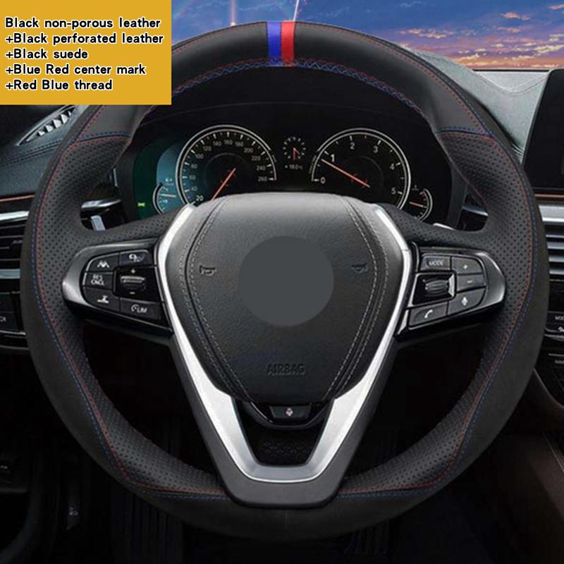 Custom Car Steering Wheel Braid Cover 100% Fit For BMW G20 G21 F40 F44 G22 G23 G26 G30 G31 G32 G11 G12 X3 X4 Car Accessories