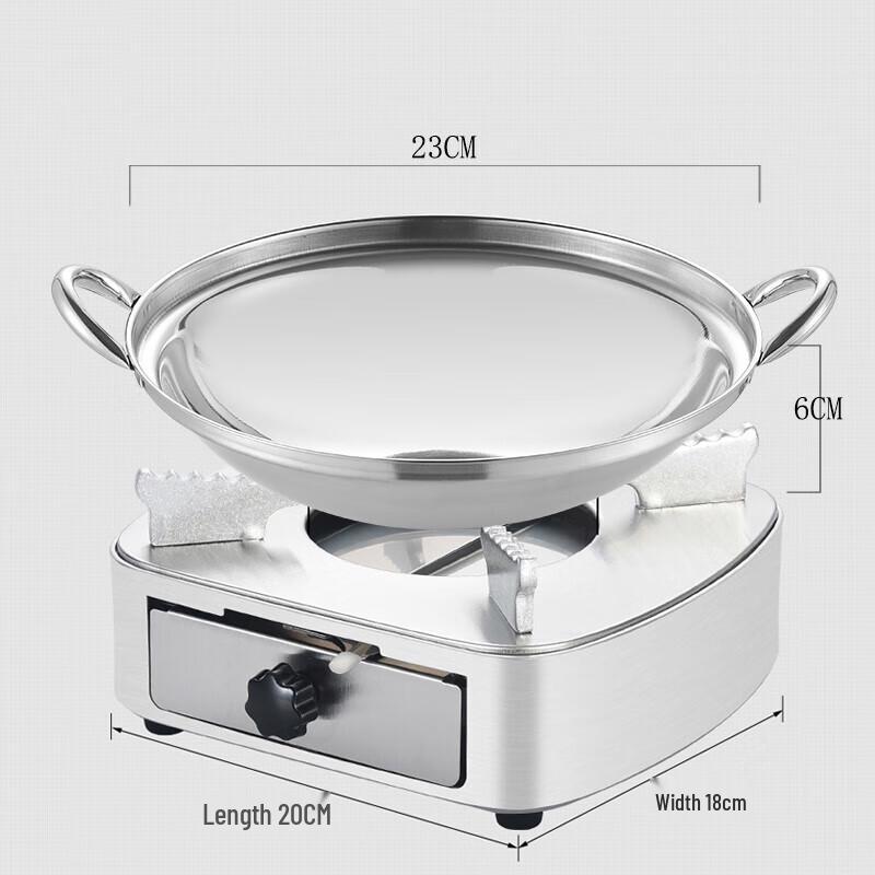 GOWKE Stainless Steel Alcohol Hot Pot