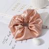 Custom logo 100% Mulberry 22momme  7cm Silk Scrunchies Hair Ties Hair Accessories for Girls