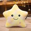 Cartoon Tie-dye Rabbit Hair Glowing Five-pointed Star Pillow Star Plush Toy Girl Doll Gift