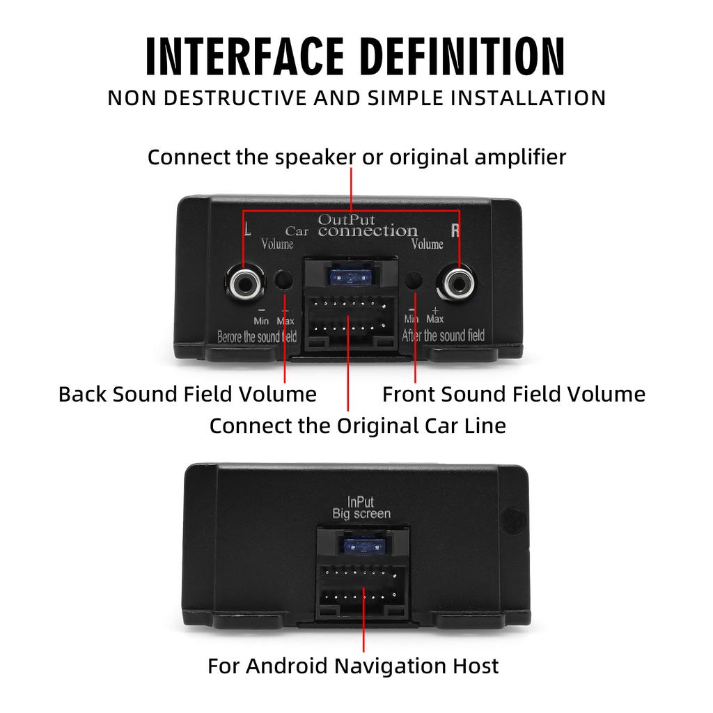 Car DSP 4 Channel Radio Amplifier Equalizer for Android Radio Non Destructive Modification Sound Enhance Multimedia Radio Player