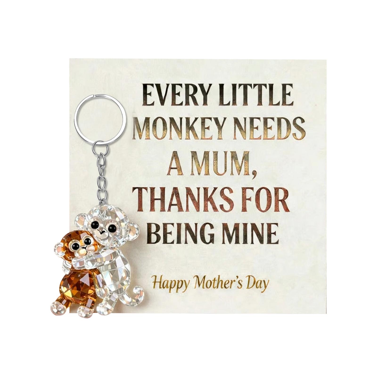 Monkey Shaped 2D Acrylic Keychain , The Perfect Mother s Day Gift And Decorative Souvenir,Mother s Day Gift
